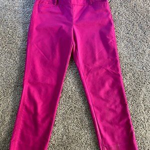 White House Black Market Perfect Form Slim Ankle Trouser Pants Bright Pink Sz 6
